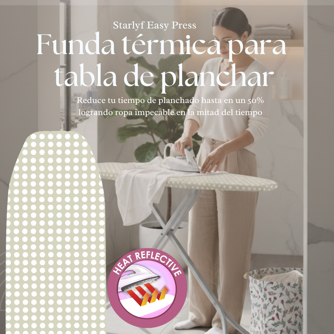 Funda térmica que plancha ambos lados de la ropa en una sola pasada.