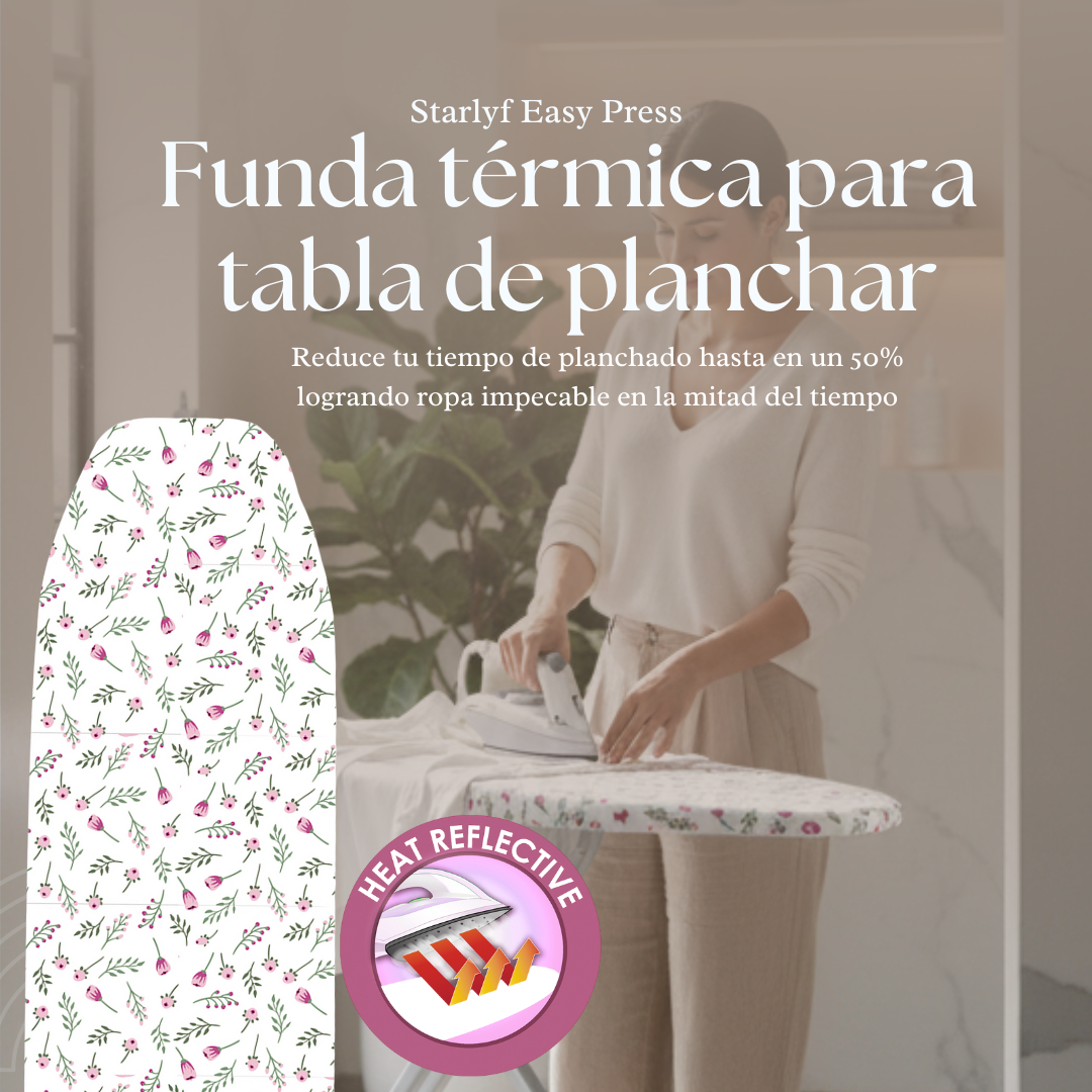 Funda térmica que plancha ambos lados de la ropa en una sola pasada.
